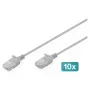 Καλώδιο Patch DIGITUS CAT6 U-UTP λεπτό, 5 m, γκρι — συσκευασία 10 τεμ.
