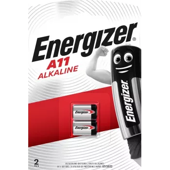 Μπαταρία λιθίου μίας χρήσης κυλινδρική Energizer A11/E11A 6V 2 τεμ. — Ασημί, blister