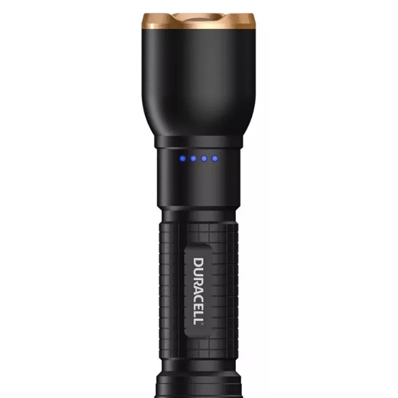 Φακός Duracell DF2500R — μαύρος, επαναφορτιζόμενος φακός χειρός