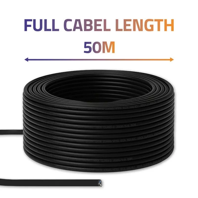 Καλώδιο δικτύου Ethernet QOLTEC CAT6 UTP, 50 m, μαύρο