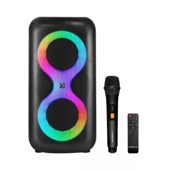 Φορητό μουσικό κέντρο MANTA SPK0401B100 Ηχείο Bluetooth, 100 W μέγιστη ισχύς, ραδιόφωνο FM, καραόκε, ενσωματωμένη μπαταρία, X-BASS