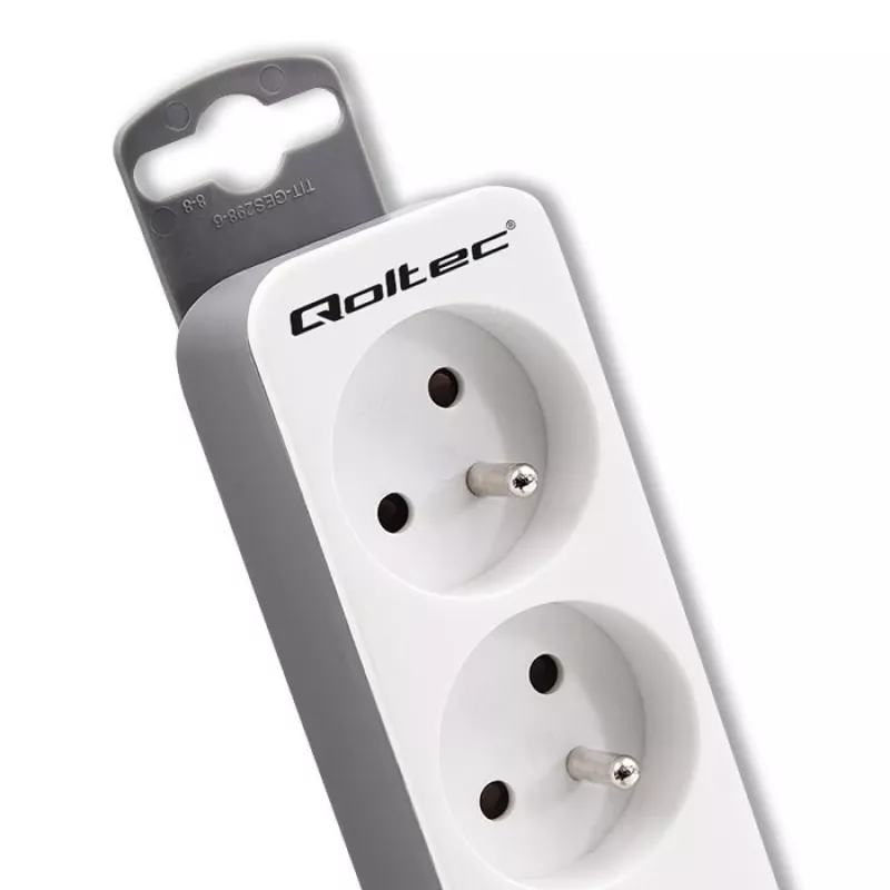 Πολύπριζο Qoltec 50288 1.8m 4 πρίζες εσωτερικού χώρου λευκό