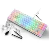 Crystal Shark, Πληκτρολόγιο Gaming λευκό, DE-Layout, KTT