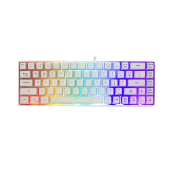 Πληκτρολόγιο White Shark RONIN λευκό USB QWERTY 68 πλήκτρα LED
