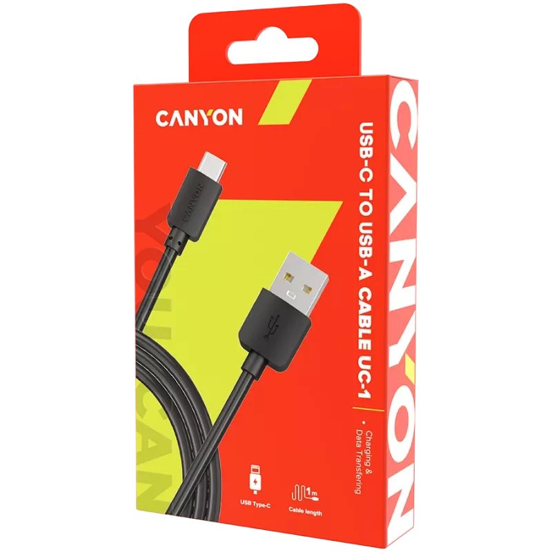 CANYON Καλώδιο UC-1 USB-C 5W 1m Μαύρο