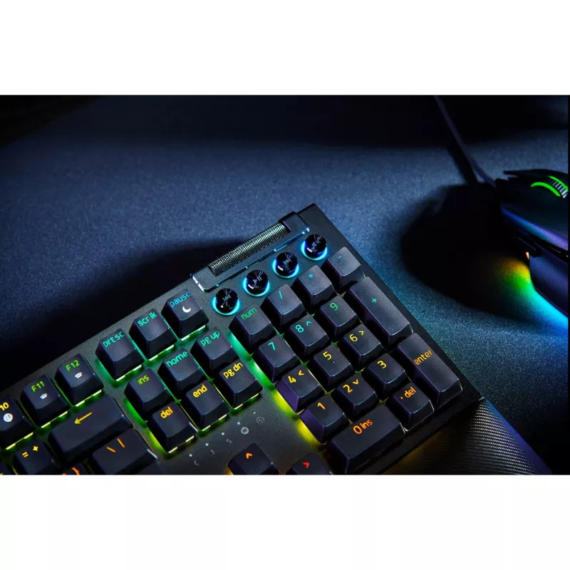 Razer BlackWidow V4 - Yellow Switch Linear - Μηχανικό πληκτρολόγιο gaming