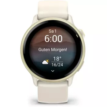 Garmin vívoactive 6 3,05 cm (1,2 inch) AMOLED 42 mm Ψηφιακό 390 x 390 Pixel Οθόνη αφής Λευκό Wi-Fi GPS (Δορυφορικό)