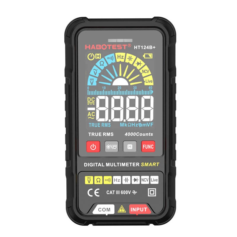 Ψηφιακό πολύμετρο Habotest HT124B+ — Μέτρηση τάσης AC/DC και αντίστασης