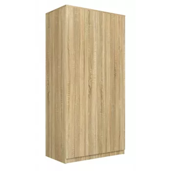 Ντουλάπα ρούχων Top E Shop SD-90 SON KPL, πλαίσιο χρώματος δρυός, 7 ράφια, 2 πόρτες