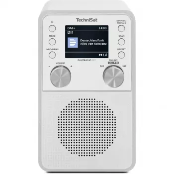 Ψηφιακό ραδιόφωνο TECHNISAT DigitRadio 317 λευκό — λήψη FM και DAB+, συμπαγής σχεδιασμός γραφείου