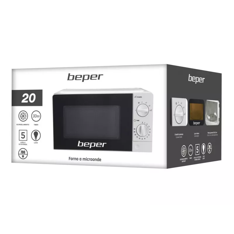 Φούρνος μικροκυμάτων Beper BF.570, 700 W, 20 L