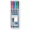 Μόνιμος μαρκαδόρος Staedtler Lumocolor 317 WP4 μαύρο, μπλε, πράσινο, κόκκινο