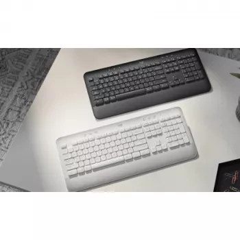 Logitech Signature K650 - Πληκτρολόγιο - Ασύρματο - Bluetooth 5.1 - QWERTY - Ισπανικό - Γραφίτης (920-010917)