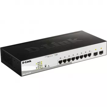 D-Link DGS-1210-10P Managed L2 Gigabit Ethernet (10/100/1000) Power over Ethernet (PoE) 1U Μαύρο