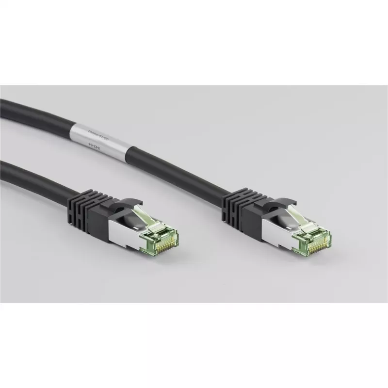 Goobay CAT 8.1 Patch cable, S/FTP (PiMF), Μαύρο, 2 m - LSZH χωρίς αλογόνα, Χαλκός AWG 24 (66722)