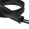 LOGILINK KAB0047 LOGILINK Εύκαμπτος οργανωτής καλωδίων με φερμουάρ, Μαύρο 2m