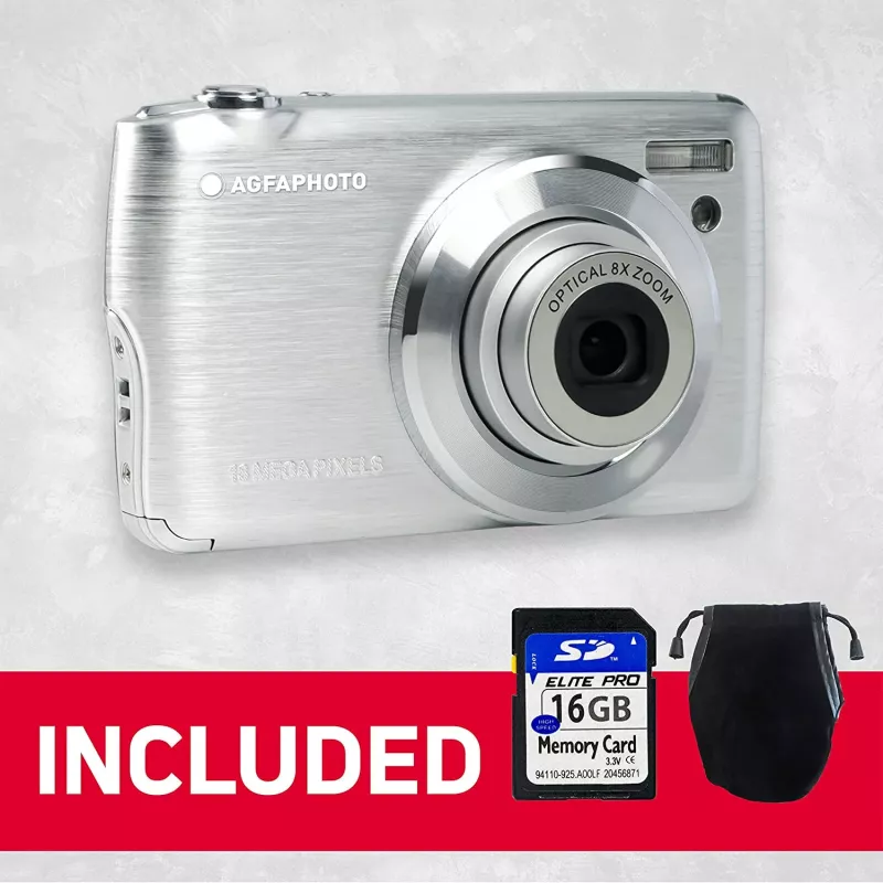 Agfa Photo DC8200 Ασημί + Τσάντα + Κάρτα SD 16 GB