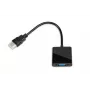 Αντάπτορας καλωδίου βίντεο IBOX HDMI Type-A αρσενικό σε VGA D-Sub θηλυκό, 1080p, μαύρο, 105×25×20 mm