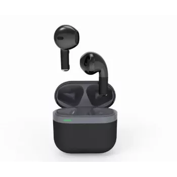 Ακουστικά Bluetooth GEMBIRD TWS-02-BK, In-Ear TWS, μαύρο/γκρι, έως 5 ώρες αναπαραγωγής, ενσωματωμένο μικρόφωνο, θήκη φόρτισης