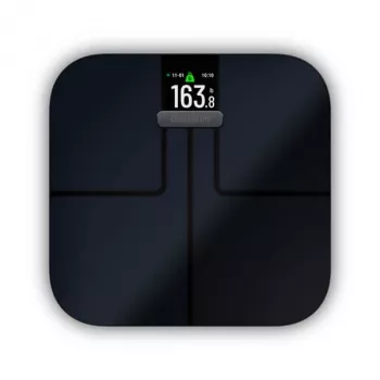 Ηλεκτρονική ζυγαριά σώματος GARMIN Index S2 — μαύρη, έως 181,4 kg, Wi‑Fi/Bluetooth, σύσταση σώματος