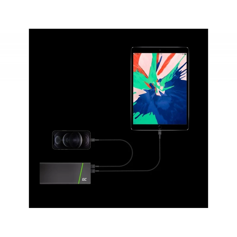 Καλώδιο Lightning Green Cell KABGC18 — 2 m, Lightning σε USB-A, μαύρο