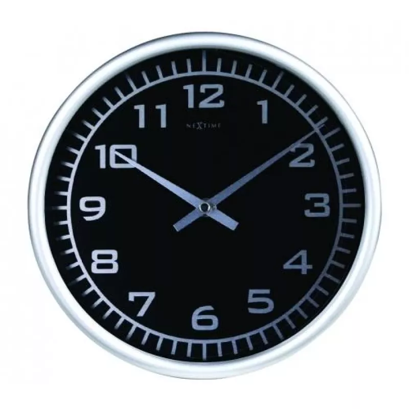 NeXtime Ρολόι 2953 Blacky, Ø 25 cm, Επιτοίχιο, Μαύρο