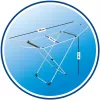 Vileda 157241 Απλώστρα ρούχων με πόδια X λευκή
