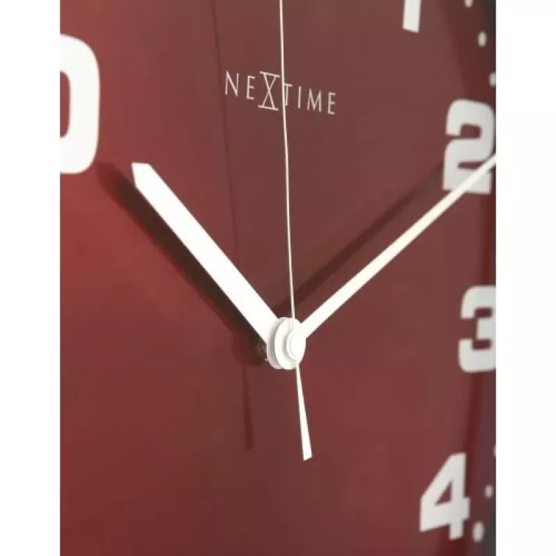 NeXtime Ρολόι 3053ro Dash Red, Ø35 cm, Επιτοίχιο, Κόκκινο/Ασημί