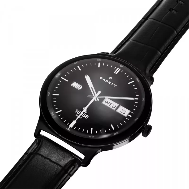 Smartwatch Garett Quantum – μαύρο ανοξείδωτο ατσάλι