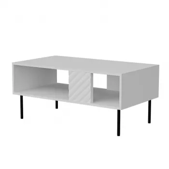 Τραπέζι σαλονιού Cama Meble LUCCA 100 x 55 x 46 cm, ορθογώνιο λευκό