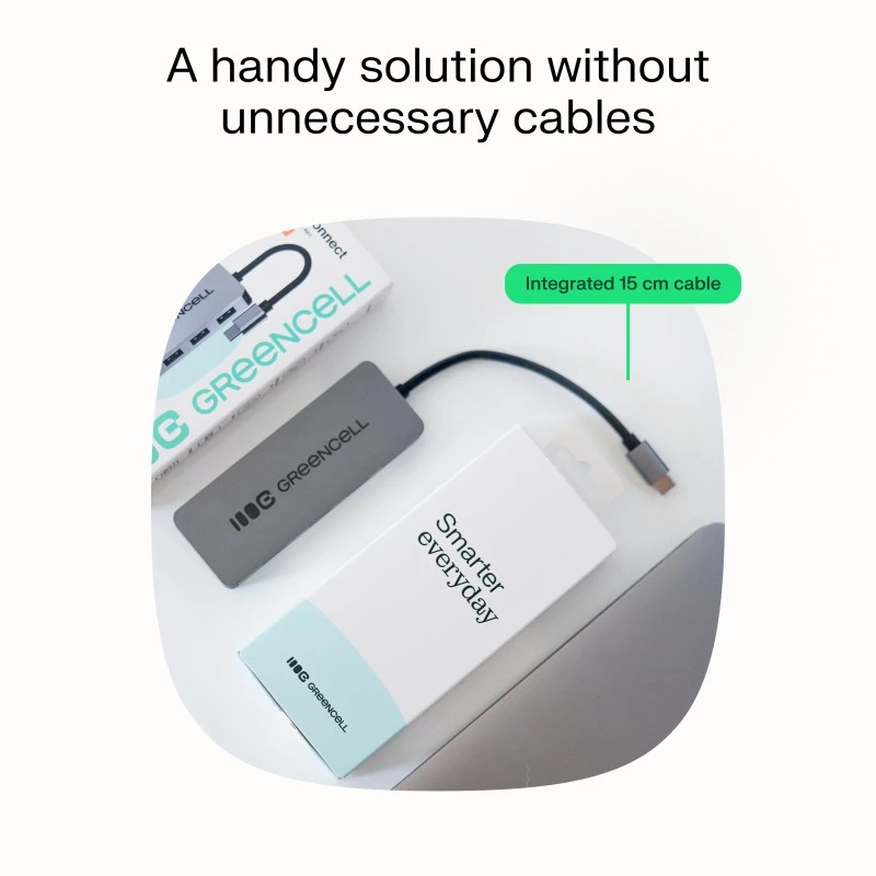USB Hub Green Cell HUB-GC-C4A — Hub USB-C 3.0 4 θυρών