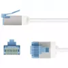Goobay Ultra-Flexible CAT 6A καλώδιο patch λεπτό U/UTP λευκό - extra-short plug (74302)
