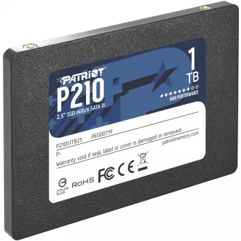 SSD 2,5 ιντσών SATA III PATRIOT P210 1 TB – 500 MB/s ανάγνωση, 400 MB/s εγγραφή, ύψος 7 mm