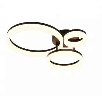 Φωτιστικό οροφής TRIO Scope LED 4000 lm, μαύρο, φωτιστικό επιφάνειας, 4000K