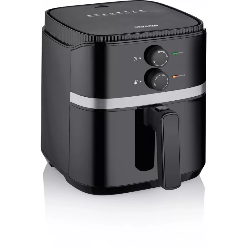 Φριτέζα θερμού αέρα Severin FR 2452 4,3 L 1500 W μαύρο ασημί