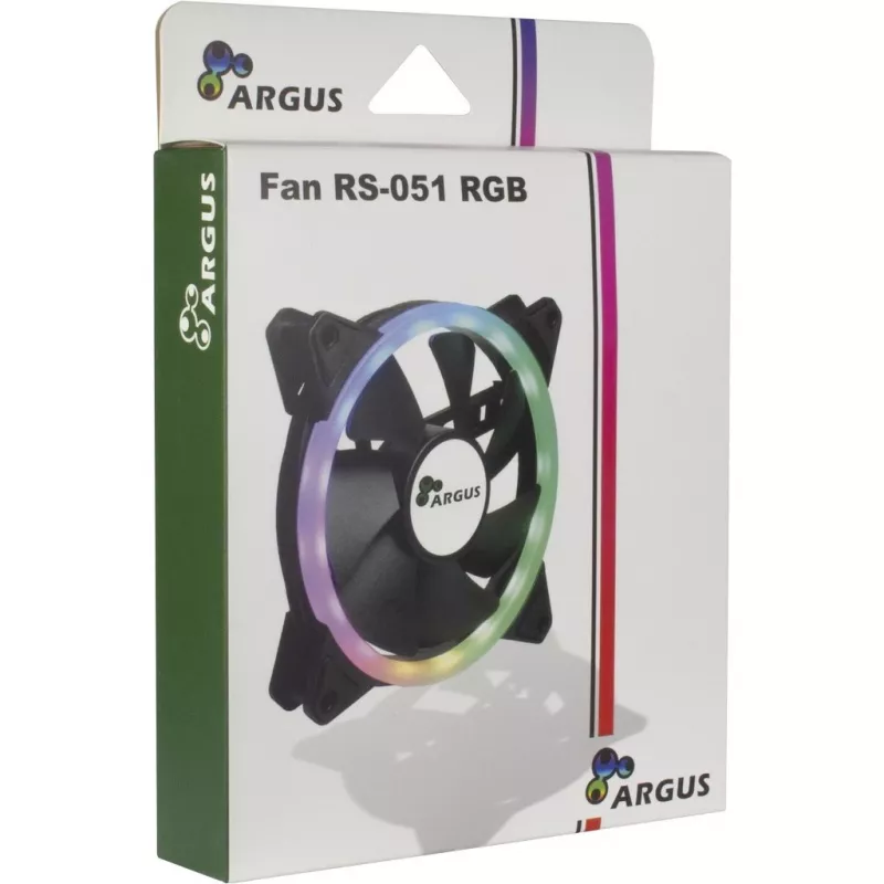 INTER-TECH Argus RS-051 RGB ανεμιστήρας κουτιού 120 mm, 900 σ.α.λ., μαύρος