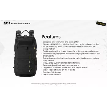 Nitecore BP18 σακίδιο πλάτης για laptop