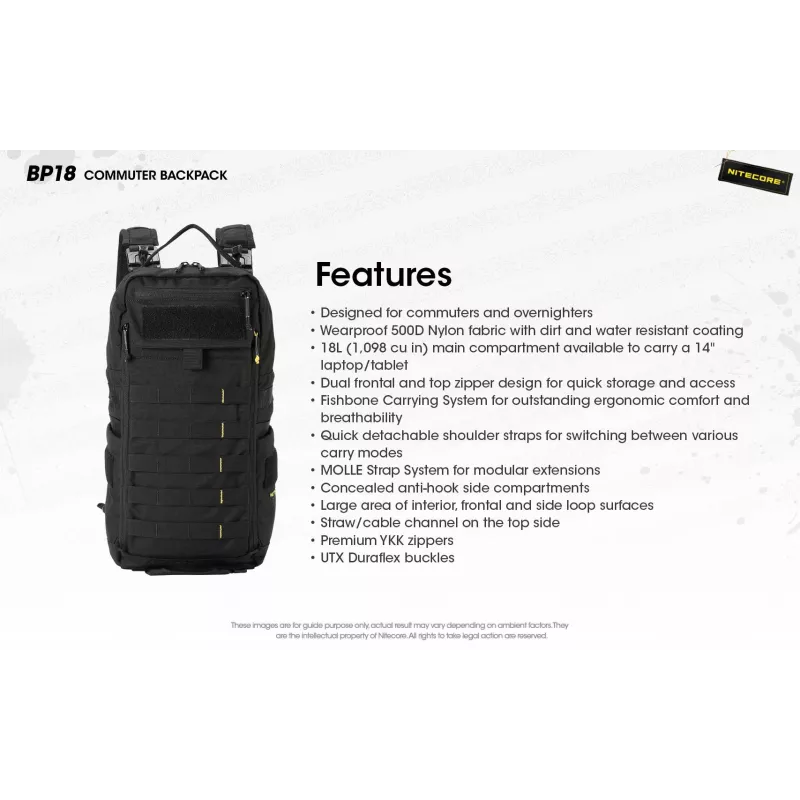 Nitecore BP18 σακίδιο πλάτης για laptop