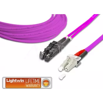Lightwin υψηλής ποιότητας duplex καλώδιο οπτικών ινών, MM OM4, E2000 - LC καλώδιο οπτικών ινών (LDP-50 E2-LC 2.0 OM4)