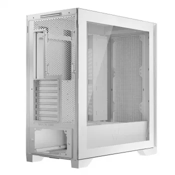 Modecom Volcano Expanse S κουτί υπολογιστή Midi Tower, ATX/micro-ATX/mini-ITX, ψημένο γυαλί, USB-C, κάρτα γραφικών έως 430 mm, λευκό
