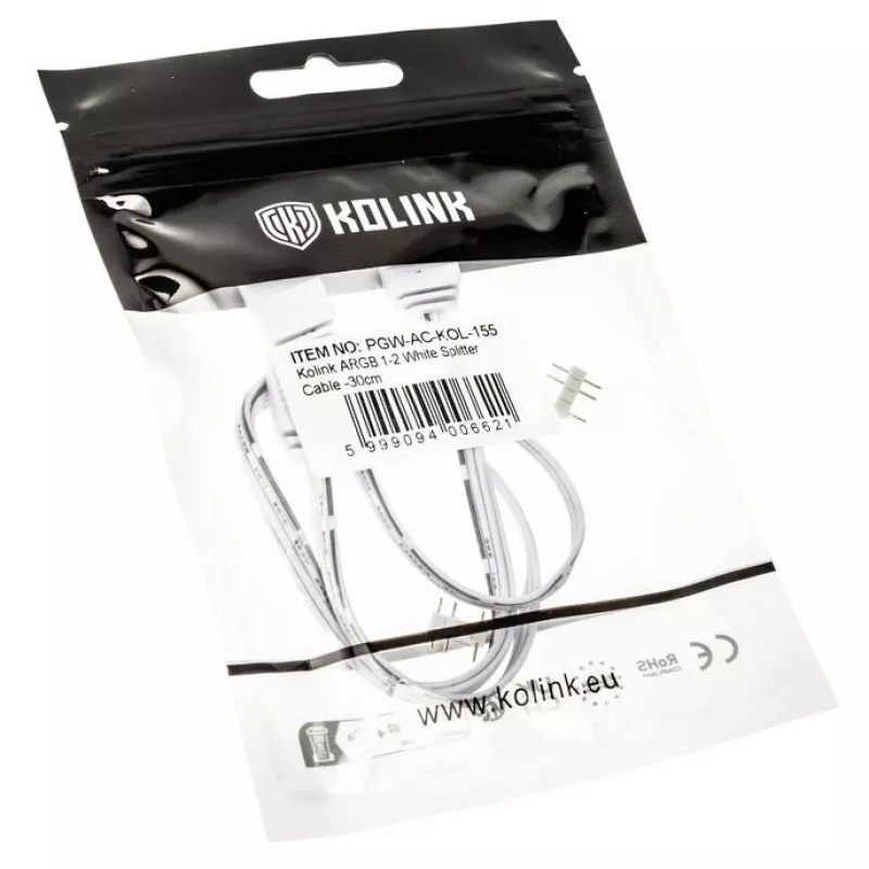 Kolink ARGB καλώδιο διαχωριστή 1-2 - 30cm, λευκό (PGW-AC-KOL-155)