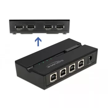 DeLOCK 11494 Διακόπτης δεδομένων υπολογιστή Μαύρο USB Type-A Type-B 0,48 Gbit/s