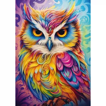 Παζλ 1000 τεμ. Schmidt Spiele 59782 — Owl in Parrot Dress, Παζλ, 1.000 τεμ.