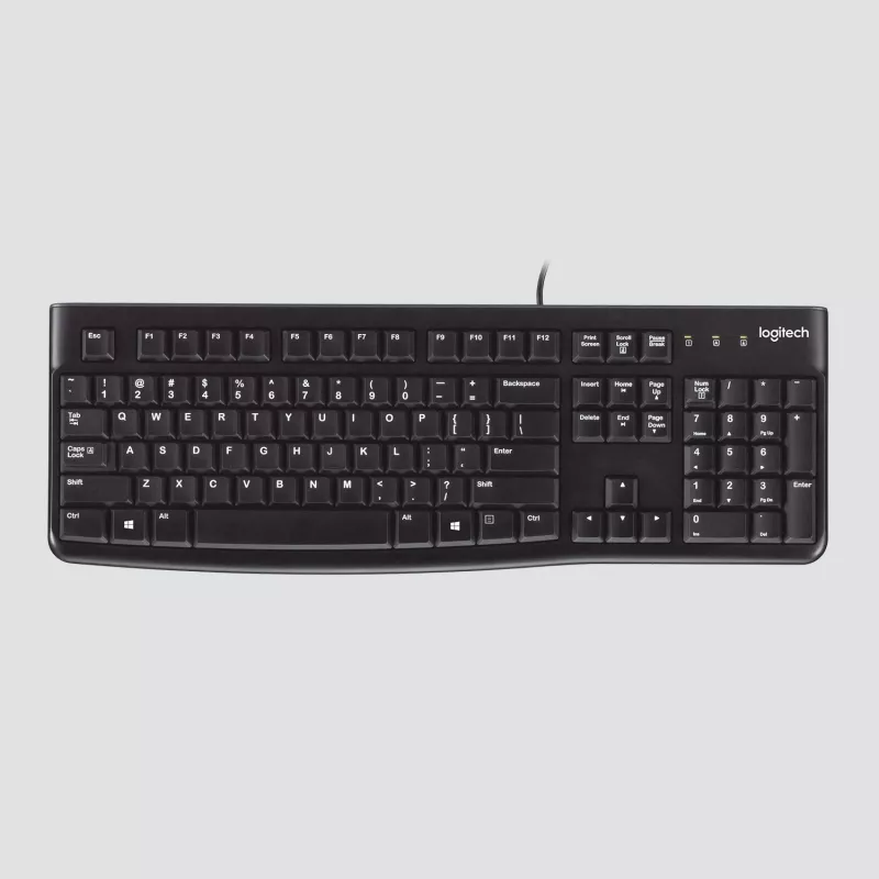 Logitech Desktop MK120 Combo, μαύρο, ενσύρματο, ελβετικό layout, 920-002504