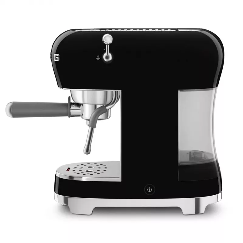SMEG 50's Style ECF02BLEU μηχανή espresso, 15 bar, μαύρη