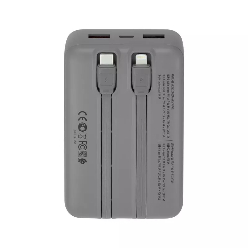 Powerbank Rivacase VA2612 – 20000-mAh φορητός φορτιστής USB με πολλαπλές θύρες USB