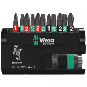 Σετ μυτών κατσαβιδιού Wera Bit-Check 12 BiTorsion 1 SB