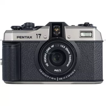Pentax 17 φωτογραφική μηχανή φιλμ, μαύρο/ασημί