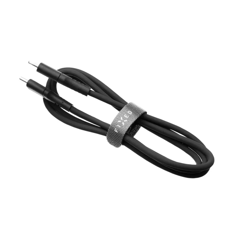 FIXED καλώδιο υγρής σιλικόνης USB-C/USB-C, 0,5m, 60W, μαύρο | Fixed
