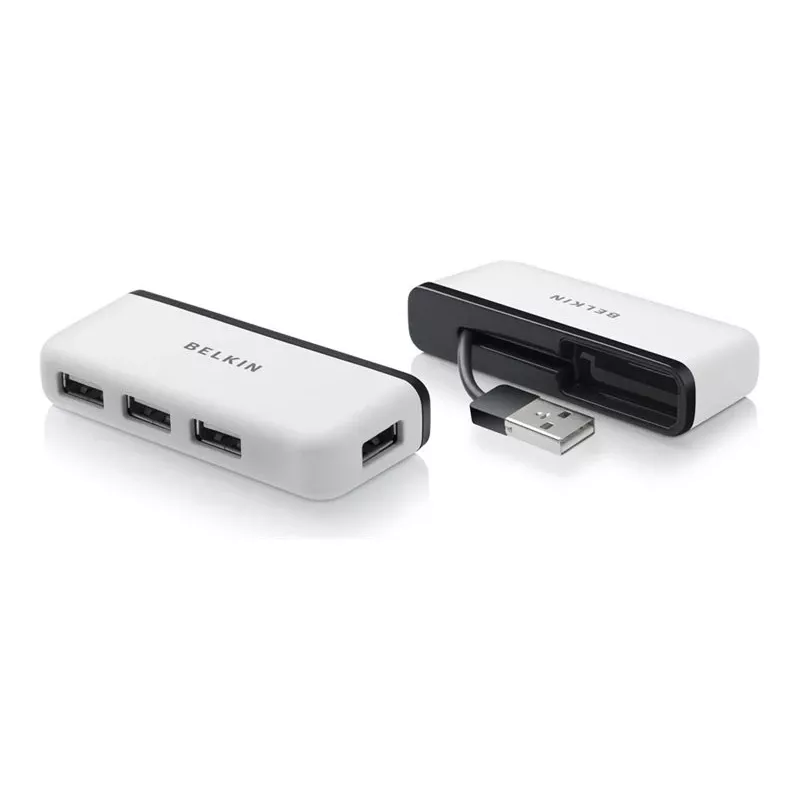 Belkin USB 2.0 4-Port Travel Hub, ασημί, F4U021bt
